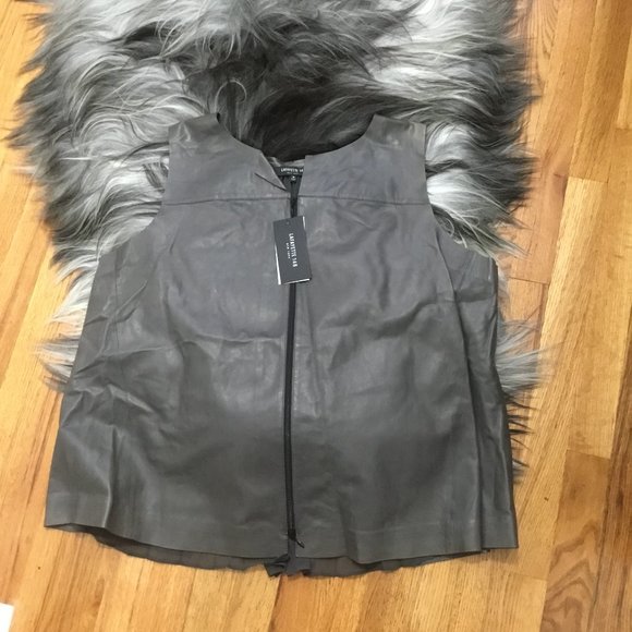 Lafayette 148 leather top size 18 New
